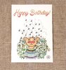 WollLolli Geburtstagspostkarte „BÄR und Bienchen“