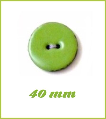 Knopf aus Kokos, emailliert, Grün 40 mm