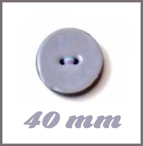 Knopf aus Kokos, emailliert, Grau 40 mm