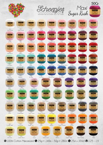 Maxi Sugar Rush- Filetgarn von Scheepjes in 87 fantastischen Farben