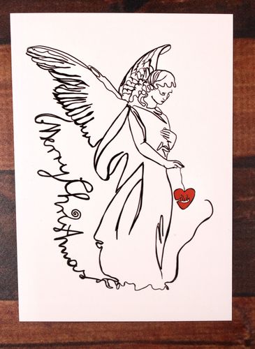 WollLolli Weihnachtspostkarte „Engel“, DinA6