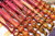 WollLolli handgedrechselte Rokokos aus WolliWood, Farbreihe Pink/Gelb,NS 6,5 Knit Pro